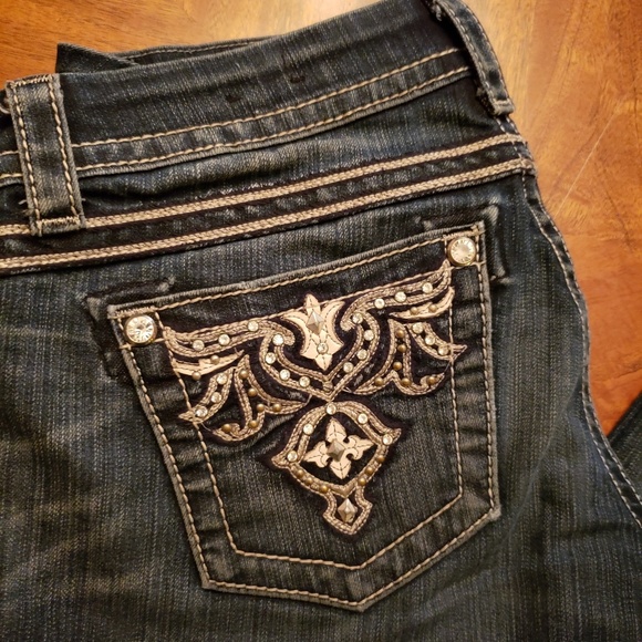 Miss Me Blue Wing Jeans Size 27 - Picture 2 of 8